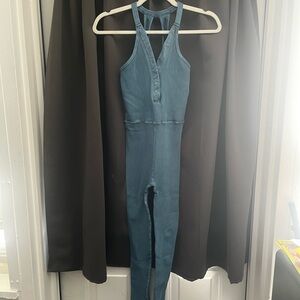 FP Movement by Free People Teal Skinny Jumpsuit